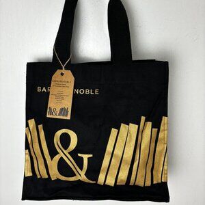 New With Tag  Barnes & Noble Black Canvas Shopping Tote, book lovers and others!